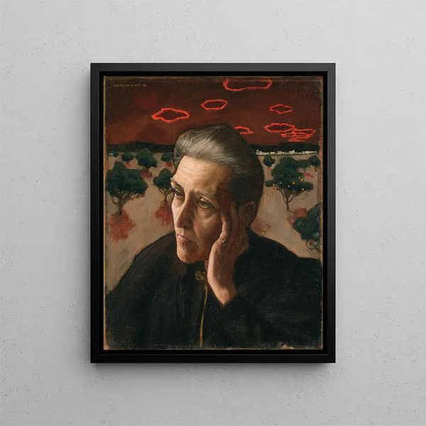La Madre de los artistas - Akseli Gallen-Kallela — cuadro enmarcado en la pared