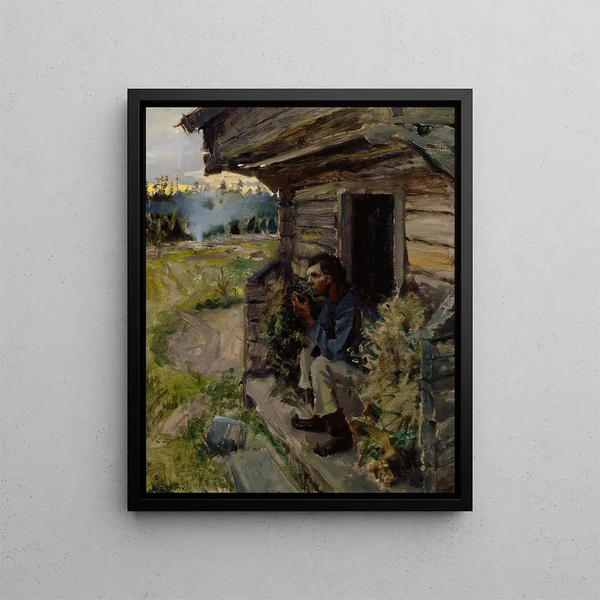 Noche tranquila - Akseli Gallen-Kallela — cuadro enmarcado en la pared