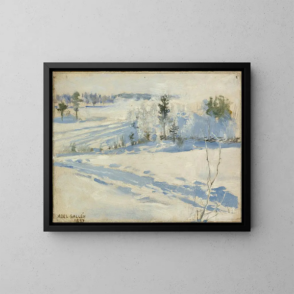 Winter Landscape Painting - Akseli Gallen-Kallela — framed artwork on a wall