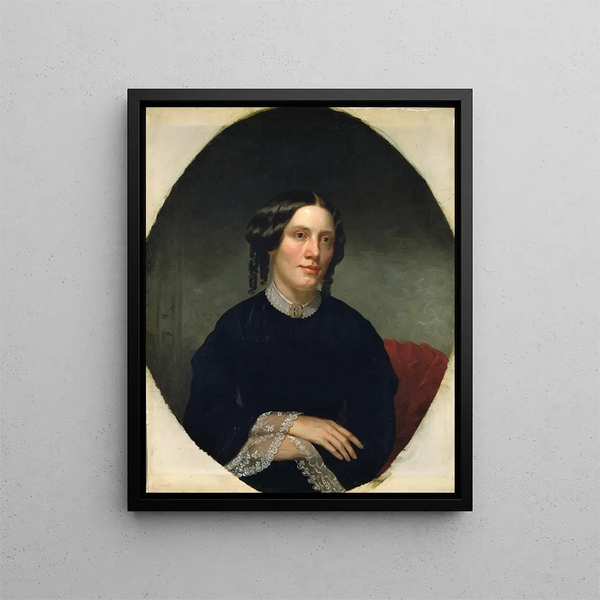 Harriet Beecher Stowe - Alanson Fisher — framed artwork on a wall