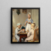 Children at Breakfast - Albert Anker — framed artwork on a wall
