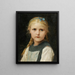 Retrato de una niña - Albert Anker — cuadro enmarcado en la pared