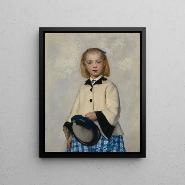 La Hija del artista Louise - Albert Anker — cuadro enmarcado en la pared