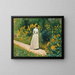 Reading on the Garden Path - Albert Aublet — framed artwork on a wall