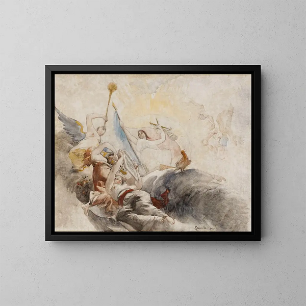 El Triunfo de la República - Albert Besnard — cuadro enmarcado en la pared