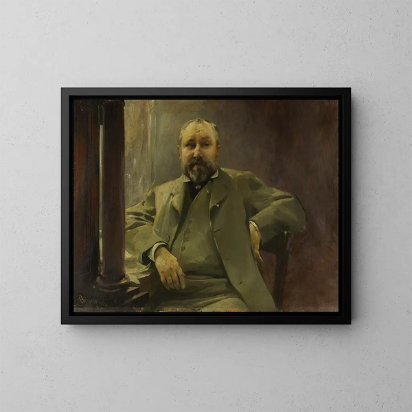 Retrato de Francis Magnard - Albert Besnard — cuadro enmarcado en la pared