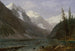 de las Montañas Rocosas canadienses, lago Louise - Albert Bierstadt — vista de la obra