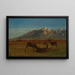 Mountain House Deer - Albert Bierstadt — framed artwork on a wall