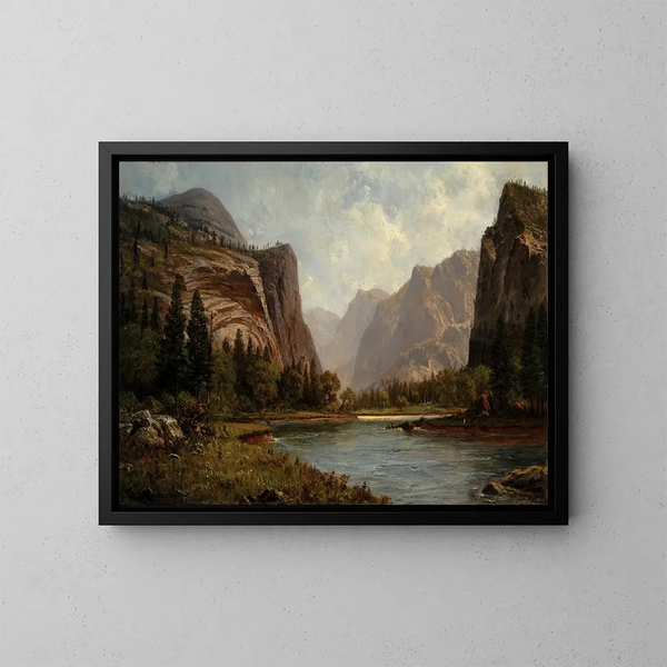 Puertas del Yosemite - Albert Bierstadt — cuadro enmarcado en la pared