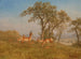 Antílope pastando - Albert Bierstadt — vista de la obra