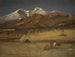 Campamento indio al atardecer - Albert Bierstadt — vista de la obra