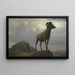 Estudio de un muflón - Albert Bierstadt — cuadro enmarcado en la pared