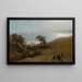 Estudio para la entrada a Monterey - Albert Bierstadt — cuadro enmarcado en la pared
