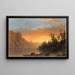 California Sunset Painting - Albert Bierstadt — framed artwork on a wall