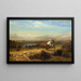 The Last of the Bison - Albert Bierstadt — framed artwork on a wall