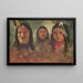 Tres Indios - Albert Bierstadt — cuadro enmarcado en la pared