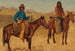 Cazador y guía indígena a caballo - Albert Bierstadt — vista de la obra