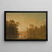 Crepúsculo con ciervos - Albert Bierstadt — cuadro enmarcado en la pared