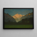 Vista del parque del glaciar o Atardecer sobre el pico - Albert Bierstadt — cuadro enmarcado en la pared
