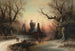 Una noche de invierno - Albert Bredow — vista de la obra
