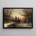 Una noche de invierno - Albert Bredow — cuadro enmarcado en la pared
