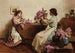 Women arranging flowers - Albert Chevallier Tayler — artwork view