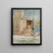 a woman in a boat on the quay (Conflict of case) - Albert Edelfelt — framed artwork on a wall