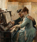 En el piano - Albert Edelfelt — vista de la obra