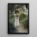 En el jardín - Albert Edelfelt — cuadro enmarcado en la pared