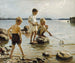 Niños jugando en la orilla - Albert Edelfelt — vista de la obra