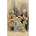 Reproduction of the painting Couple in conversation in rococo attire - Albert Edelfelt