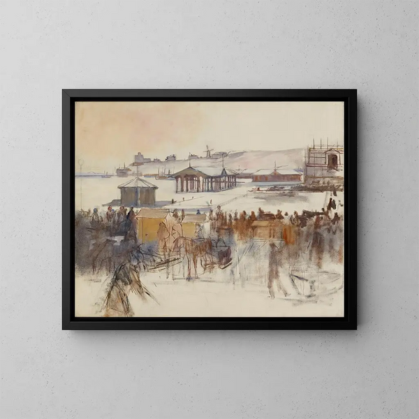 the South Port - Albert Edelfelt — framed artwork on a wall