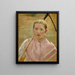 Study « Girl with a Rake » for August - Albert Edelfelt — framed artwork on a wall