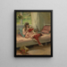 Bons amis, Berta et Capi - Albert Edelfelt — cuadro enmarcado en la pared