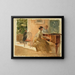 En la sala de estar en Haiko - Albert Edelfelt — cuadro enmarcado en la pared