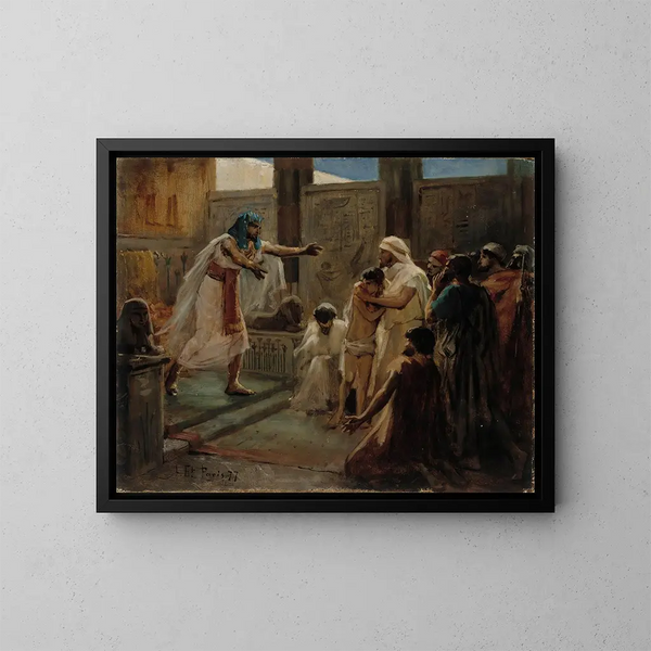 Joseph y sus hermanos - Albert Edelfelt — cuadro enmarcado en la pared