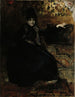 Dame en noir assise Thérèse Noire - Albert Edelfelt — vista de la obra