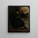 Dame en noir assise Thérèse Noire - Albert Edelfelt — cuadro enmarcado en la pared