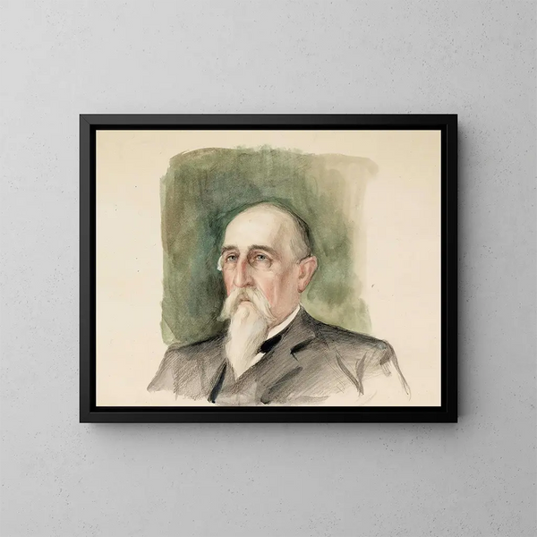 Estudio de retrato de Leo Mechelin - Albert Edelfelt — cuadro enmarcado en la pared