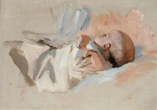 Albert Edelfelt - Makaava lapsi luonnos maalaukseen Jouluaamu.webp