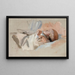 Niño dormido, boceto para el cuadro Mañana de Navidad - Albert Edelfelt — cuadro enmarcado en la pared