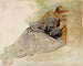 Study of Mary Magdalene kneeling for The Christ and Mary Magdalene - Albert Edelfelt — artwork view