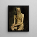 Study of the Old Man Sitting Academy - Albert Edelfelt — framed artwork on a wall