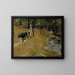 Sobre la orilla con un perro - Albert Edelfelt — cuadro enmarcado en la pared