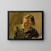 Retrato de un joven - Albert Edelfelt — cuadro enmarcado en la pared