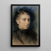 Portrait of Mrs. Emilie Krohn - Albert Edelfelt — framed artwork on a wall