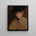 Retrato de una joven mujer - Albert Edelfelt — cuadro enmarcado en la pared