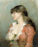 Perfil de una joven mujer - Albert Edelfelt — vista de la obra