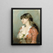 Perfil de una joven mujer - Albert Edelfelt — cuadro enmarcado en la pared