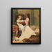 Study of Queen Blanka - Albert Edelfelt — framed artwork on a wall